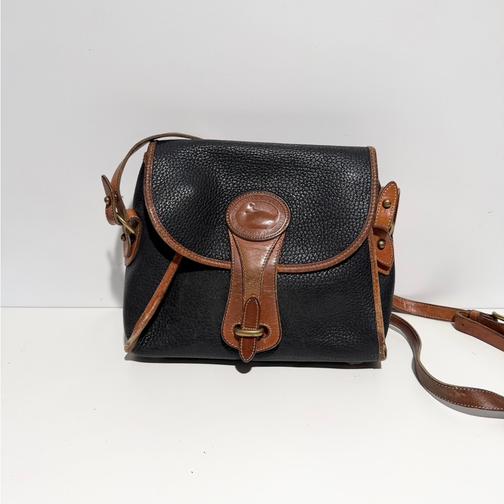 Dooney & Bourke‎ Vintage Classic Black and Brown Leather Women's Bag All Weather